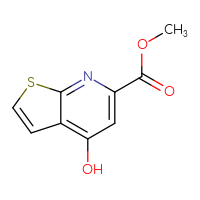 Chemical structure of methyl 4-hydroxythieno[2,3-b]pyridine-6-carboxylate - CSSB00010175432