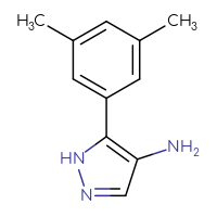 Chemical structure of 5-(3,5-dimethylphenyl)-1H-pyrazol-4-amine - CSSB00021264495