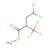 Chemical structure of methyl 4,4-dichloro-2-(trifluoromethyl)butanoate - CSSB14802208176