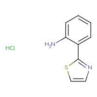 Chemical structure of 2-(1,3-thiazol-2-yl)aniline hydrochloride - CSSB00102887735