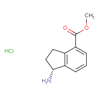 Chemical structure of methyl (1R)-1-amino-2,3-dihydro-1H-indene-4-carboxylate hydrochloride - CSSB06744502421