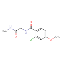 Chemical structure of 2-[(2-chloro-4-methoxyphenyl)formamido]-N-methylacetamide - CSSB01998473177