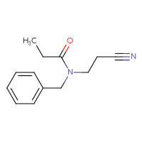 Chemical structure of N-benzyl-N-(2-cyanoethyl)propanamide - CSSB00010776440