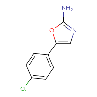 Chemical structure of 5-(4-chlorophenyl)-1,3-oxazol-2-amine - CSSB00000057537