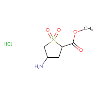 Chemical structure of methyl 4-amino-1,1-dioxo-1λ⁶-thiolane-2-carboxylate hydrochloride - CSSB00116209642