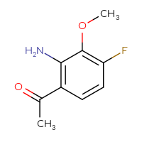 Chemical structure of 1-(2-amino-4-fluoro-3-methoxyphenyl)ethan-1-one - CSSB00135187308