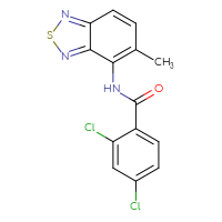 Chemical structure of 2,4-dichloro-N-(5-methyl-2,1,3-benzothiadiazol-4-yl)benzamide - CSSB00121621520