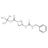 Chemical structure of tert-butyl 3-[(benzylcarbamothioyl)amino]azetidine-1-carboxylate - CSSB04279977603