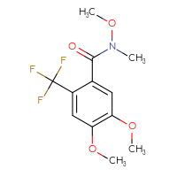 Chemical structure of N,4,5-trimethoxy-N-methyl-2-(trifluoromethyl)benzamide - CSSB21151591389