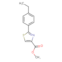Chemical structure of methyl 2-(4-ethylphenyl)-1,3-thiazole-4-carboxylate - CSSB00000270299