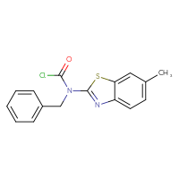 Chemical structure of N-benzyl-N-(6-methyl-1,3-benzothiazol-2-yl)carbamoyl chloride - CSSB15009473174