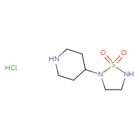 Chemical structure of 2-(piperidin-4-yl)-1λ⁶,2,5-thiadiazolidine-1,1-dione hydrochloride - CSSB00102681204