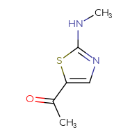 Chemical structure of 1-[2-(methylamino)-1,3-thiazol-5-yl]ethan-1-one - CSSB00000075044