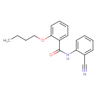 Chemical structure of 2-butoxy-N-(2-cyanophenyl)benzamide - CSSB00020583579