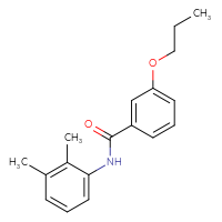 Chemical structure of N-(2,3-dimethylphenyl)-3-propoxybenzamide - CSSB00046342993