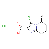 Chemical structure of 3-chloro-5-methyl-5H,6H,7H,8H-imidazo[1,2-a]pyridine-2-carboxylic acid hydrochloride - CSSB00025788612