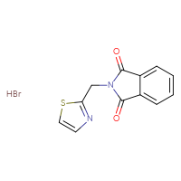 Chemical structure of 2-[(1,3-thiazol-2-yl)methyl]-2,3-dihydro-1H-isoindole-1,3-dione hydrobromide - CSSB00103148641