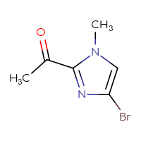 Chemical structure of 1-(4-bromo-1-methyl-1H-imidazol-2-yl)ethan-1-one - CSSB00153445594