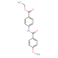 Chemical structure of ethyl 4-(4-methoxybenzamido)benzoate - CSSB00020583236