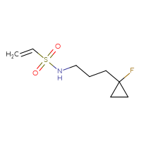 Chemical structure of N-[3-(1-fluorocyclopropyl)propyl]ethene-1-sulfonamide - CSMB06804648074