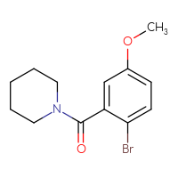 Chemical structure of 1-(2-bromo-5-methoxybenzoyl)piperidine - CSSB00000249446
