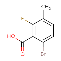Chemical structure of 6-bromo-2-fluoro-3-methylbenzoic acid - CSSB00010271678