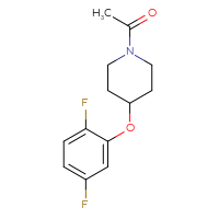 Chemical structure of 1-[4-(2,5-difluorophenoxy)piperidin-1-yl]ethan-1-one - CSSB15065438983
