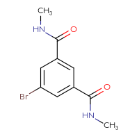 Chemical structure of 5-bromo-N1,N3-dimethylbenzene-1,3-dicarboxamide - CSSB00010748610