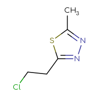 Chemical structure of 2-(2-chloroethyl)-5-methyl-1,3,4-thiadiazole - CSSB00012328415