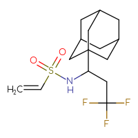 Chemical structure of N-[1-(adamantan-1-yl)-3,3,3-trifluoropropyl]ethene-1-sulfonamide - CSMB21332071851