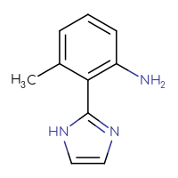 Chemical structure of 2-(1H-imidazol-2-yl)-3-methylaniline - CSSB00011471300
