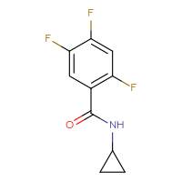 Chemical structure of N-cyclopropyl-2,4,5-trifluorobenzamide - CSSB00103320490
