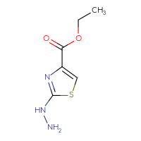 Chemical structure of ethyl 2-hydrazinyl-1,3-thiazole-4-carboxylate - CSSB00000120806