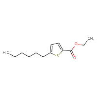 Chemical structure of ethyl 5-hexylthiophene-2-carboxylate - CSSB00010154205