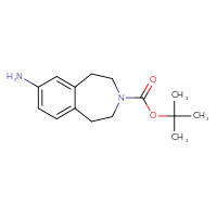 Chemical structure of tert-butyl 7-amino-2,3,4,5-tetrahydro-1H-3-benzazepine-3-carboxylate - CSSB00010234036
