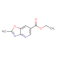 Chemical structure of ethyl 2-methyl-[1,3]oxazolo[4,5-b]pyridine-6-carboxylate - CSSB00054948636