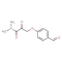 Chemical structure of 3-(4-formylphenoxy)-N,N-dimethyl-2-oxopropanamide - CSSB21332854541