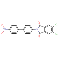 Chemical structure of 5,6-dichloro-2-{4'-nitro-[1,1'-biphenyl]-4-yl}-2,3-dihydro-1H-isoindole-1,3-dione - CSSB00121684875