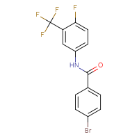 Chemical structure of 4-bromo-N-[4-fluoro-3-(trifluoromethyl)phenyl]benzamide - CSSB00105913375