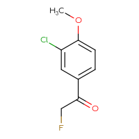 Chemical structure of 1-(3-chloro-4-methoxyphenyl)-2-fluoroethan-1-one - CSSB14869269438