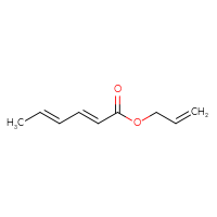 Chemical structure of prop-2-en-1-yl (2E,4E)-hexa-2,4-dienoate - CSSB00016996153