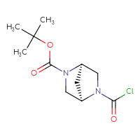 Chemical structure of tert-butyl (1R,4R)-5-(carbonochloridoyl)-2,5-diazabicyclo[2.2.1]heptane-2-carboxylate - CSSB03439518634