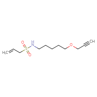 Chemical structure of N-[5-(prop-2-yn-1-yloxy)pentyl]prop-2-ene-1-sulfonamide - CSMB03444970253