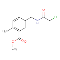 Chemical structure of methyl 5-[(2-chloroacetamido)methyl]-2-methylbenzoate - CSSB21332082737
