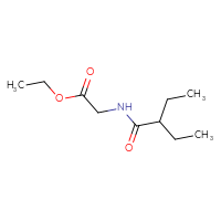 Chemical structure of ethyl 2-(2-ethylbutanamido)acetate - CSSB00011354125