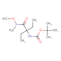 Chemical structure of tert-butyl N-{1-ethyl-1-[methoxy(methyl)carbamoyl]propyl}carbamate - CSSB02126175780