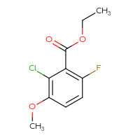 Chemical structure of ethyl 2-chloro-6-fluoro-3-methoxybenzoate - CSSB00010230116
