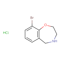 Chemical structure of 9-bromo-2,3,4,5-tetrahydro-1,4-benzoxazepine hydrochloride - CSSB00000708436