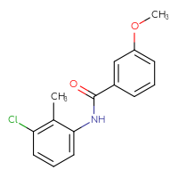 Chemical structure of N-(3-chloro-2-methylphenyl)-3-methoxybenzamide - CSSB00046191677