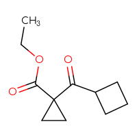Chemical structure of ethyl 1-cyclobutanecarbonylcyclopropane-1-carboxylate - CSSB00155370002